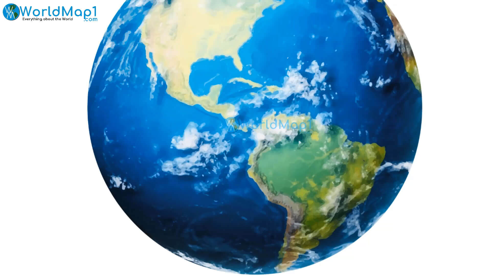 Earth Map South America